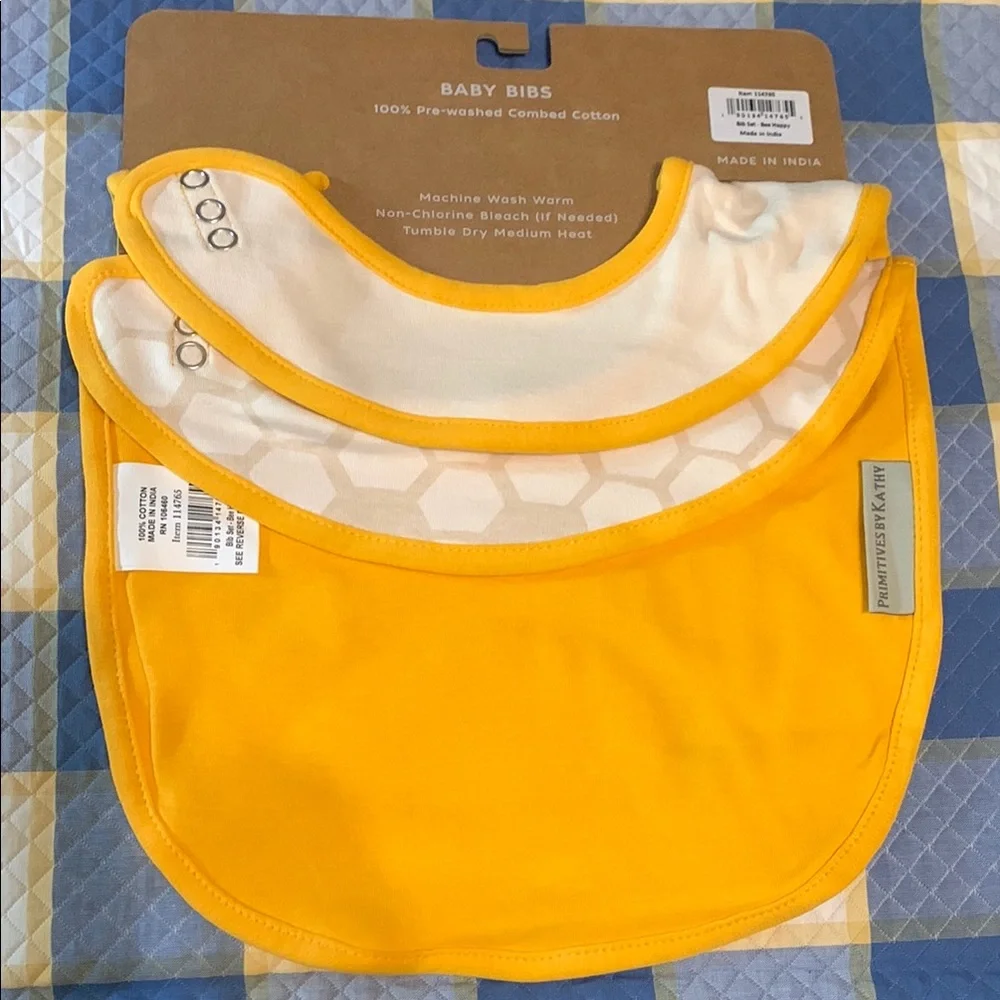 Bee Happy Baby Bib Set of 2